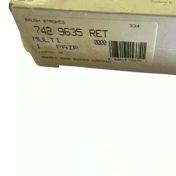 Vtg JC Penney's By Design Color Forum Brushstrokes Double Swag Curtain+Liner NIB - Picture 6 of 7